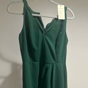Elegant Green Sleeveless Dress
